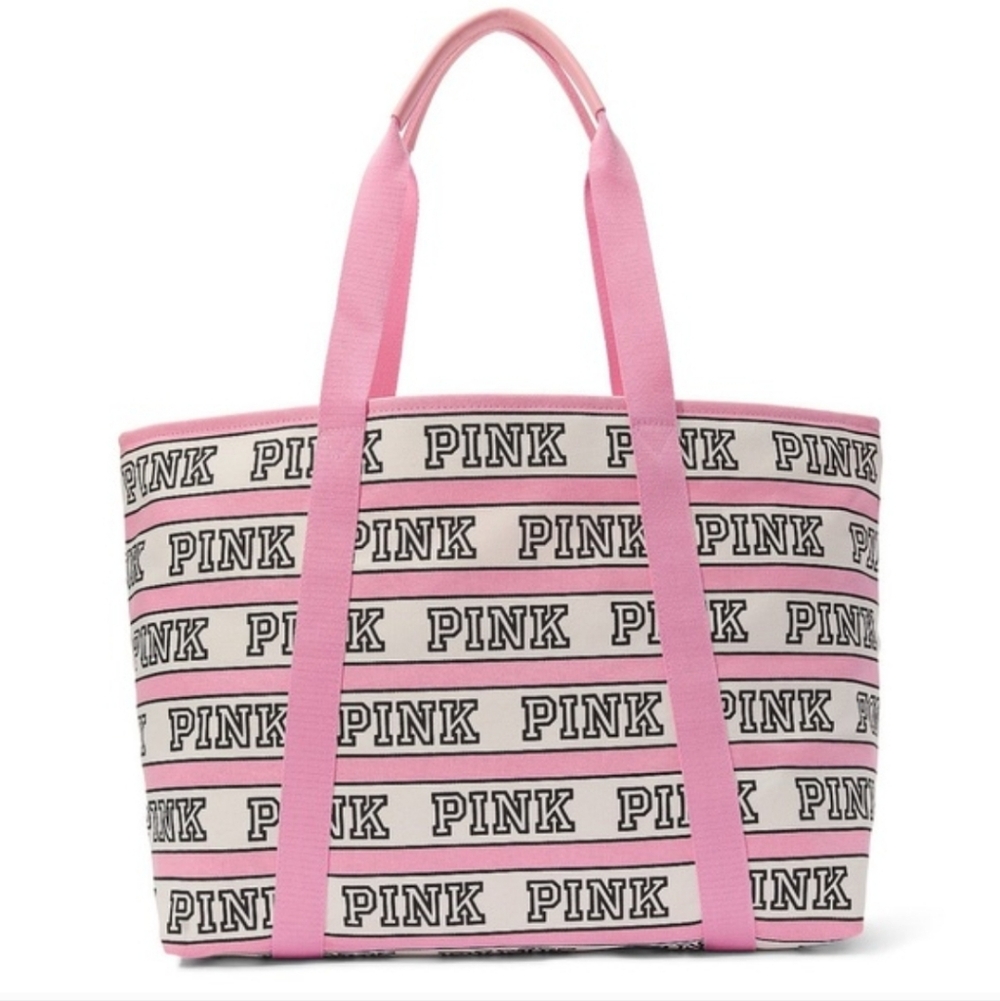 VS PINK STRIPED LOGO TOTE - Picture 3 of 6